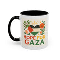 Hope For Gaza Accent Coffee Mug